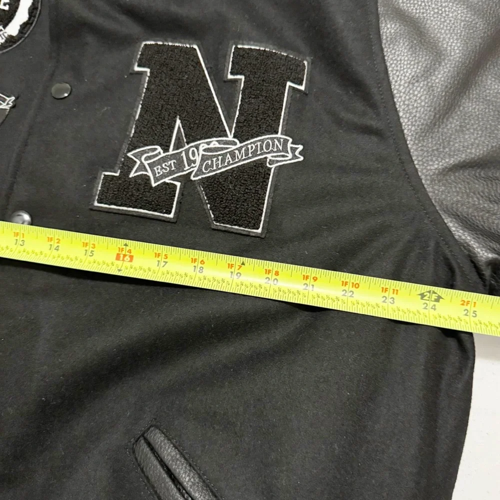 Smoke Rise Black Varsity Jacket XL
